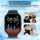 BETTDOW Relógio inteligente Tela cheia Rastreador de fitness sensível ao toque IP68 À prova d'água Suporta dados GPS do