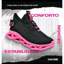 Tênis Para Corrida Feminino Esportivo Leve Confortável Sola Trança Barato