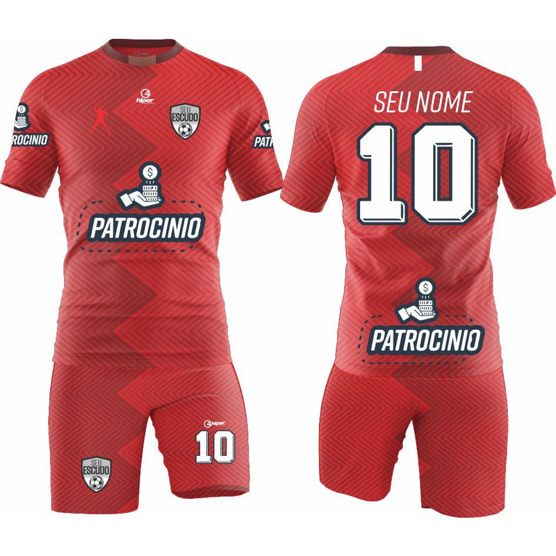 Kit Completo 12 Camisas + 12 Calções Personalizados
