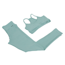 Conjunto Fitness Top + Legging Canelado com Bolso