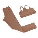 Conjunto Fitness Top + Legging Canelado com Bolso