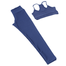 Conjunto Fitness Top + Legging Canelado com Bolso