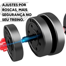 Kit Dumbbell Halter Ajustável Academia Musculação 10kg Para Braço Costa Peitoral Treino exercicio