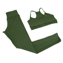 Conjunto Fitness Top + Legging Canelado com Bolso