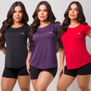 Kit 3 Camisetas Academia Feminina Dry Fit