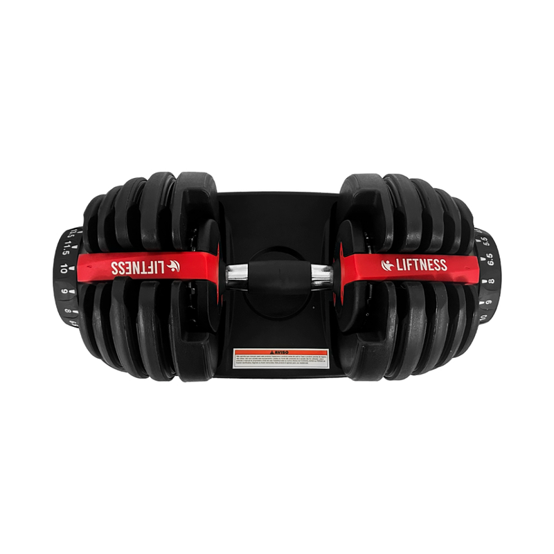 Halter Regulavel Vermelho 24kg - Dumbell Anilhas Liftness
