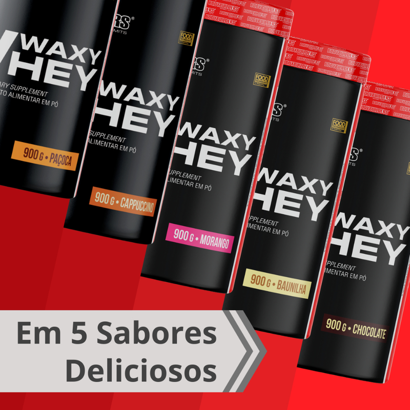 Kit 2x Waxy Whey 900g + 2x BCAA + 2x Creatina 100g + 2x Glutamina 100g + Coqueteleira - Bodybuilders