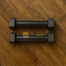 Par Halter Sextavado Pintado-Musculação Academia Funcional Peso Para Braço Treino em Casa Crossfit