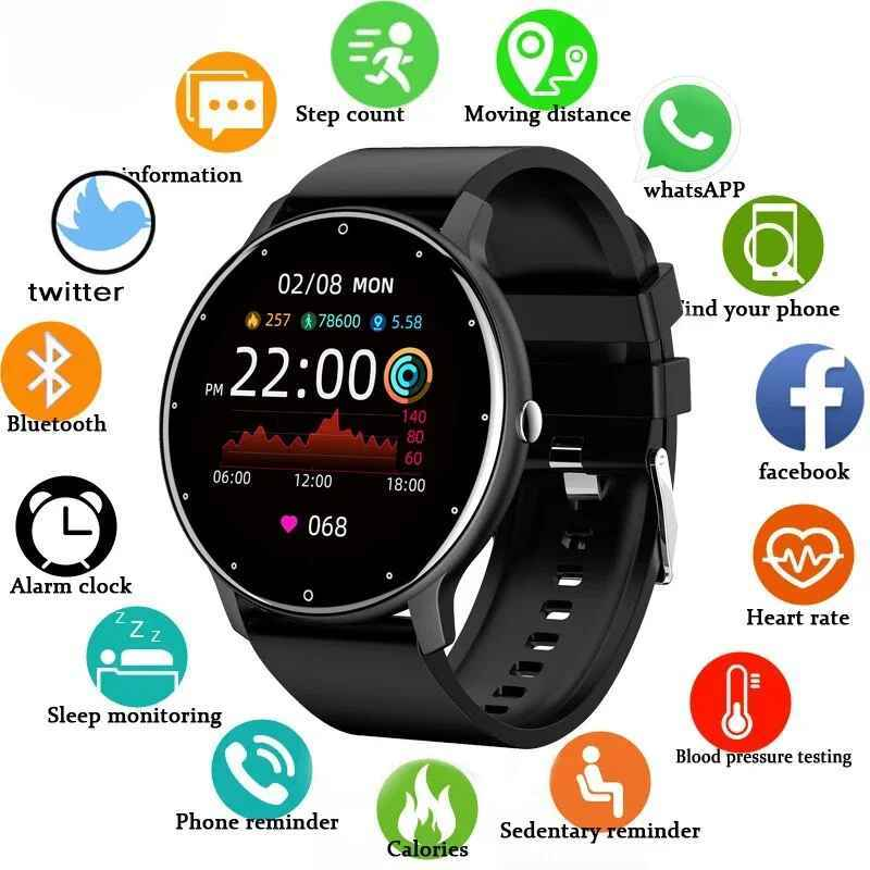 Relógio inteligente SmartWatch IP67 monitor freqüência cardíaca Tela TFT Lembrete de Chamadas