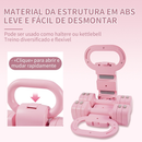JOYFOX Alteres musculação Kit Halteres 3 Em 1 Musculação Até 5.5kg Ajustável Kettlebell Barra Anilha