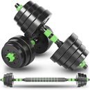 Halteres Kit Ajustável 20kg Crossfit Treino Academia Treino VERDE