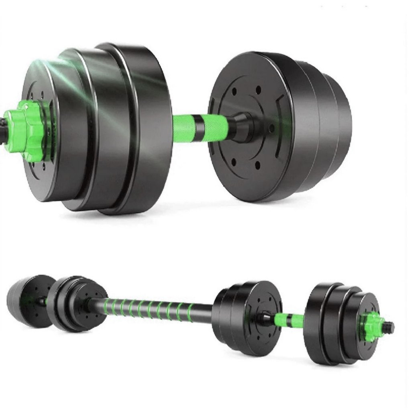 Halteres Kit Ajustável 20kg Crossfit Treino Academia Treino VERDE