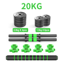Halteres Kit Ajustável 20kg Crossfit Treino Academia Treino VERDE
