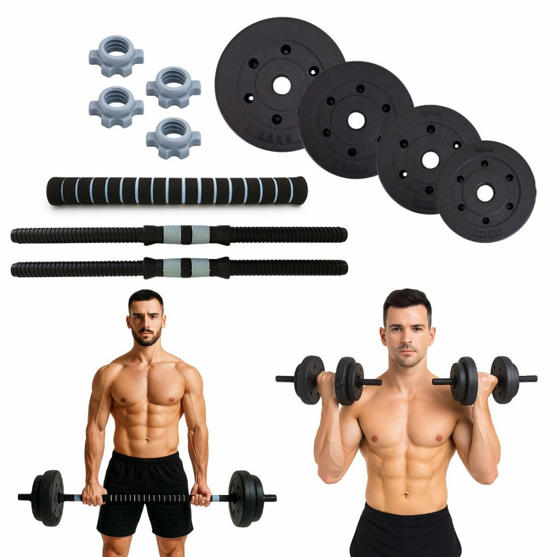 Conjunto De Halter Kit Peso Emborrachado 30kg Musculação
