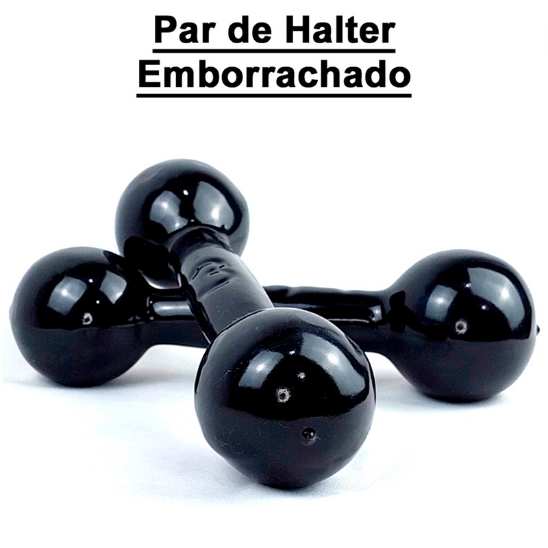 Halter Emborrachado Par - 1 Kg a 5 Kg P/ Fortalecimento