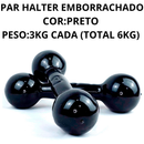KIT AERÓBICO - KETTLEBELL 4KG + PAR HALTER 3KG