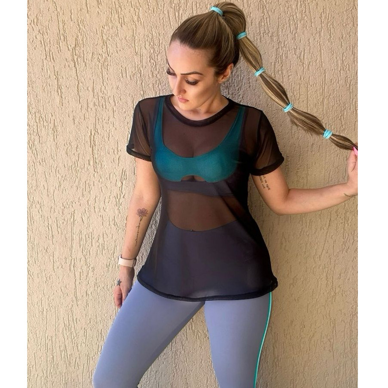 Blusa Feminina de Tule Transparente