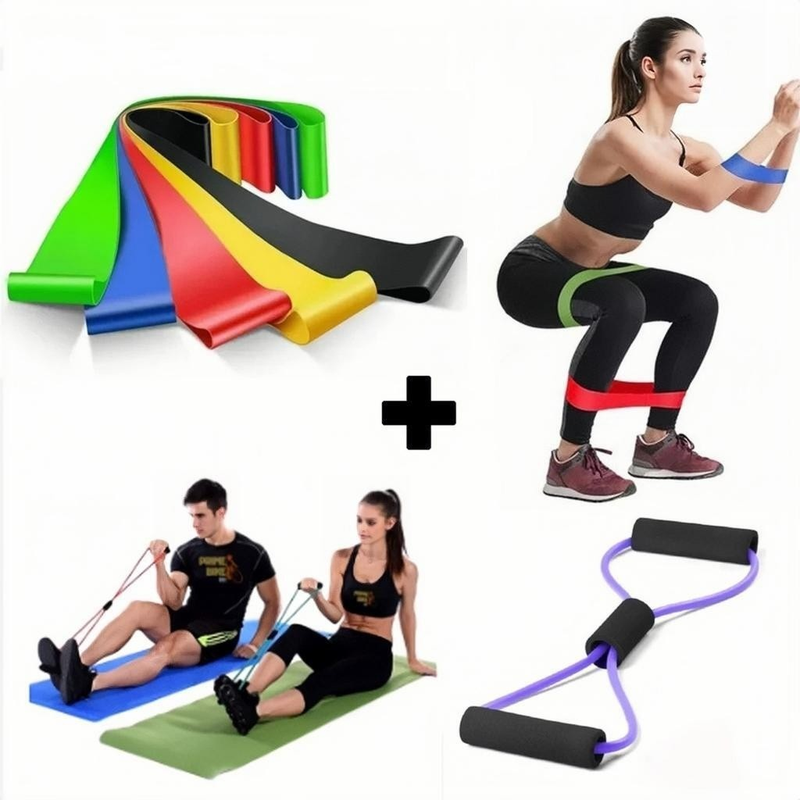 Kit Faixas Elásticas e Extensor